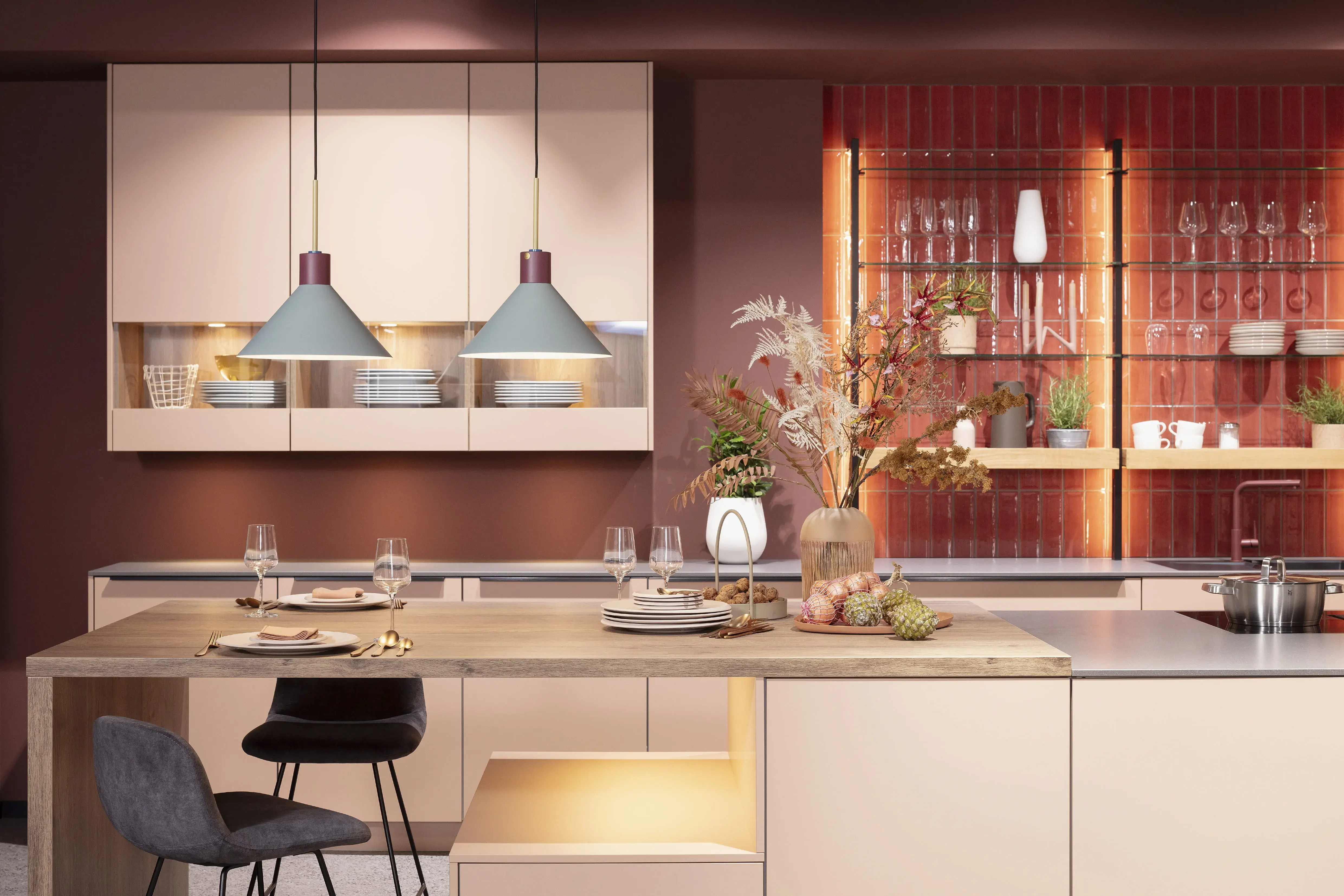 Nobilia Küche in Koralle